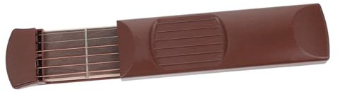 Guitare de Poche Acoustique Marron X06 à 6 Cordes, 4 Frettes