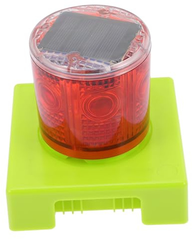 Holibanna Lumière stroboscopique solaire nuit lumière solaire rechargeable blinker lampes solaires lampe stroboscopique voiture gyrophare d'urgence stroboscope solaire Plastique rouge