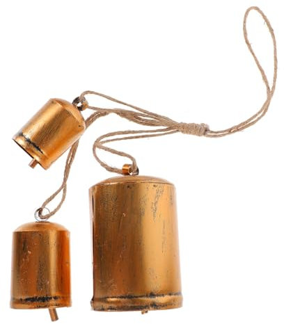 FUNOMOCYA Hängende Kuhglocke Aus Metall Mit Seil Vintage-Glocke Hängende Glocke Dekorative Rustikale Kuhglocke Wandornament