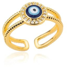 GGYTMQL Mädchen Produkte Ringe Ring Schmuck Frauen Männer böse Augenringe für Frauen, die blaue Ringgeschenke öffnen