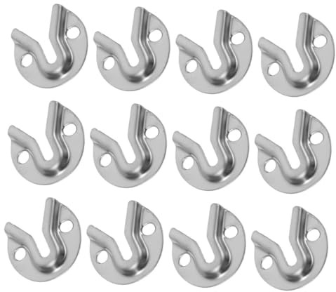 UKCOCO 12 pièces Connecteurs Vis de Fixation pour et Meubles Clips Suspendus Brossé Accessoires Robustesse pour Miroirs et Tableaux Installation Rapide et Polyvalente