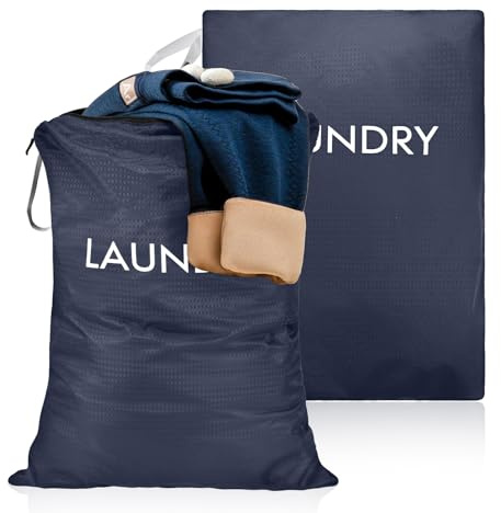 YOMKILU 2 Stück Wäschesack Reise, Wetbag mit Reißverschluss, 2 Größen Faltbarer Schmutzwäschebeutel, Laundry Bag Travel für Badeanzüge, Fitnessbekleidung, Windeln