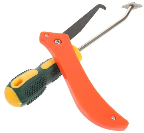 FIXOSHEE 2 Piezas Herramientas para Eliminar Lechada y Calafateo Rascador de Juntas con Tungsteno Mango Ergonómico Antideslizante Resistente y Duradero para Azulejos y