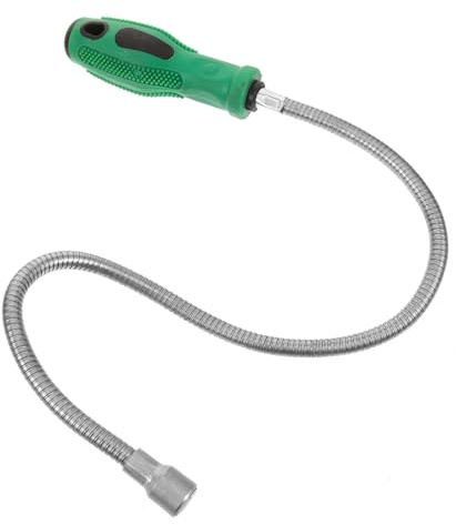 VICASKY Flexible Magnetic Pickup Tool Green and Black Handle – Magnet on a Stick for Retrieving Nuts, Screws, and Small Metal Parts, Portable Handy Tool for Mechanics and DIY Use