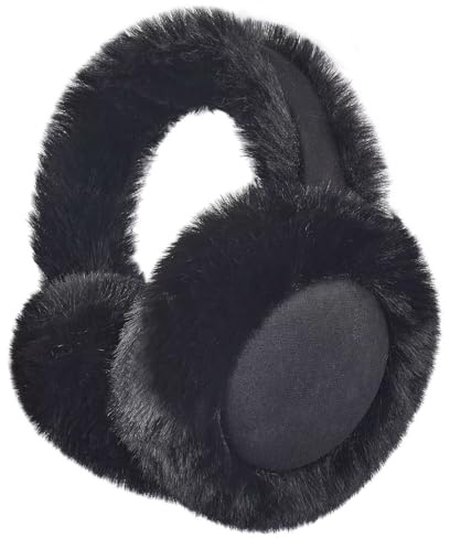 Mulor Damen Fleece Ohrenwärmer Flauschige Ohrenschützer für Frauen Winter Warmhaltend Faltbar