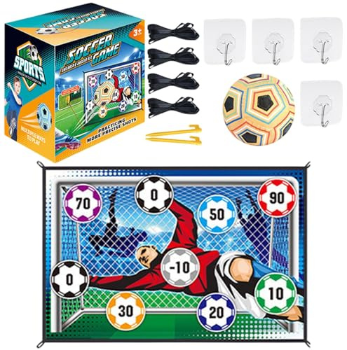 Set Da Gioco Con Pallone Da Calcio - Regalo Divertente, Set Da Gioco Con Pallone Da Calcio Dal Design Realistico, Porte In Flanella | Giochi Di Lancio Per Ragazzi, Ragazze, Bambini, Bambini