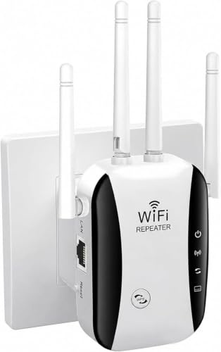 2026 WiFi Repeater Installation,WiFi Extender,WiFi Booster, Long Range Plug in WiFi Signal Booster for Home, Cover 5000 Sq.ft & 50 Devices, Internet Booster with Ethernet Port, UK Plug, White