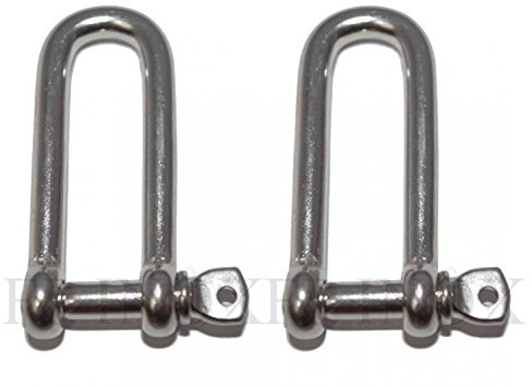 Manille Longue 8mm Libre (Lot de 2 Pièces) INOX 316
