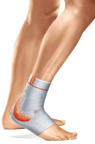 SPORLASTIC – Sprunggelenkbandage MALLEO-HiT Supreme für rechts & links - Orthopädische Knöchelbandage für das Fußgelenk mit Kompression & Friktionspelotten - Ideal für Sport & Reha - Platinum Größe 3