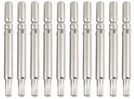 Aexit 10 Pcs Silver Tone Metal 4 x 5 x 60mm T4 Cacciavite Torx Bit ID: 916450