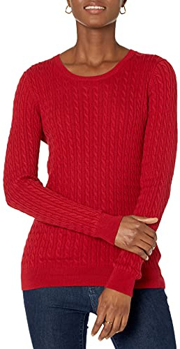 Amazon Essentials Jersey Ligero de Manga Larga de Punto Trenzado Mujer
