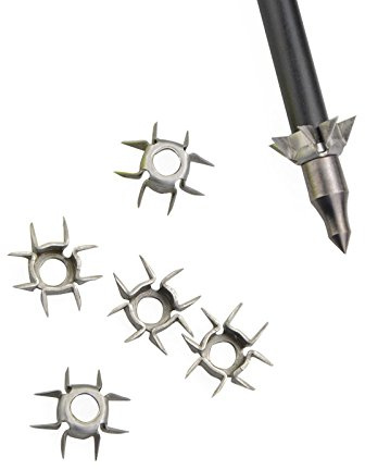 MILAEM 24pcs 8 Paw Judo Punte di Freccia Tiro con L'Arco 25 Grano Broadheads Punte da Caccia per ID 6.2mm Freccia