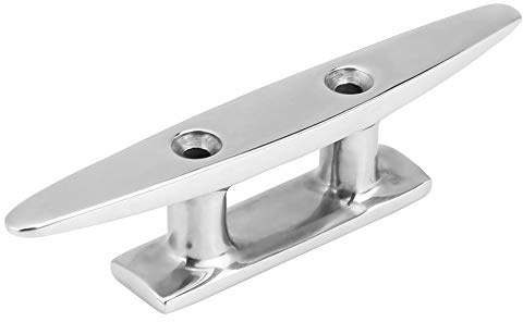 Aramox Bootsklampe Edelstahl 316 – 150 mm Belegklampe für Yachten, Kajaks & Kleinboote | Korrosionsbeständig, Bohrfreie Montage | Festmacherklampe für Dock, Deck & Seilbefestigung