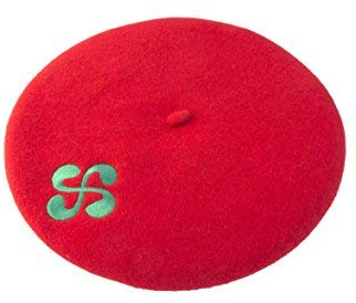 Euskal Txapela - Béret Adulte Brodé Croix Basque - Adoptez Un Look Tendance et typiquement français en Vous réappropriant Le béret Basque -100% Laine - 28 cm de diamètre