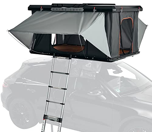 Prime Tech Hartschalen-Autodachzelt Utah L schwarz/grau - Aluminium-Leichtbau mit Automatiköffnung - 64 kg