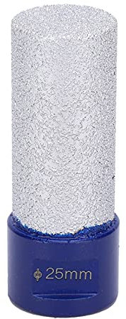 Punta diamantata brasata, punte da trapano diamantate Punta da trapano filettata Fresa diamantata per granito di marmo, piastrelle di ceramica(25cm)