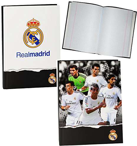 alles-meine.de GmbH Notizbuch/Tagebuch - kariert A5 - Real Madrid - Fußball Verein - Hardcover gebunden/Dickes Buch/Kladde z.B. für Geheimnisse - Reisetagebuch/A 5 - ..