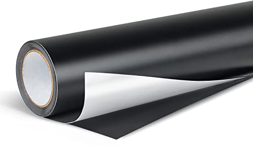 Lya Vinyl Película Adhesiva Negro Mate, Vinilo Adhesivo 30,5 x 500 cm, para Cricut, Color Negro para Decoración de Fiestas, Pegatinas, Cortador de Manualidades