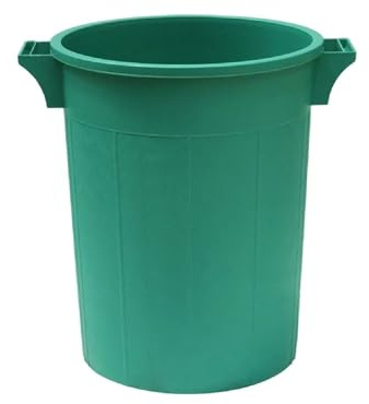 La zappa Cubo de basura de PVC sin tapa (100 l, diámetro 53 x 66 cm, verde)