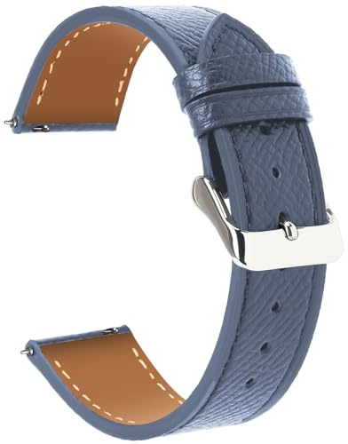 Niziruoup Uhrenarmband Leder 12mm 14mm 16mm 18mm 20mm 22mm Schnellverschluß Echtem Lederarmband Eleganten Textured Top Grain Leder Epsom Stil Armband Ersatzbänder Damen Herren