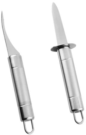 FUNOMOCYA 2 Pz Coltello ostrica di Mare Opener Kit Coltello per crostacei cozze Set Cucina Attrezzi Cucina Abito taglierino per gamberetti Strumento Apri Shell sgusciato detergente
