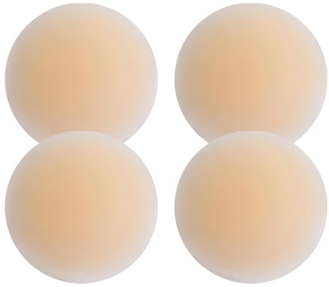 Copricapezzoli Silicone, Riutilizzabili e Lavabili, Forma di Circolo, Copricapezzoli da Donna Autoadesivi Reggiseni Bra Pad per Abito da Sera Abito da Sposa Costume da Bagno e Abiti Senza Schienale