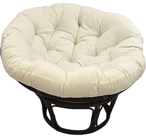 BESTXH Papasan-Stuhlkissen, Verdickter Papasan-Sitz Stuhlkissen, 40-160cm Rundes Stuhlkissen Ersatz, Hängendes Schaukelpolster mit rutschfesten Bändern, Ohne Stuhl,H,150 * 150cm