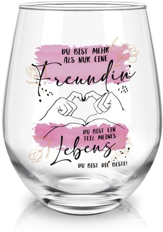 Joymaking Weinglas Geschenk für Beste Freundin - Geburtstag, Weihnachten, Freundschaftsgeschenke für Frauen - 17oz