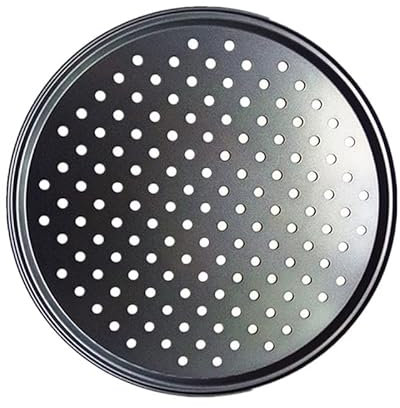 Plato Pizza Utensilios for hornear Acero for hornear Bandeja antiadherente for hornear pizza Bandeja de malla Plato redondo hondo Bandeja for pizza Molde Utensilios for hornear Acero for hornear Plato