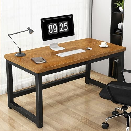 DRFGNF Computertisch, Bürotisch, Arbeitsplatz, Stabiler Schreibtisch für kleine Räume, Konferenz- und Besprechungstisch, Seminartisch, für das Schreib- und Arbeitszimmer im Homeoffice (Eiche, 120 x