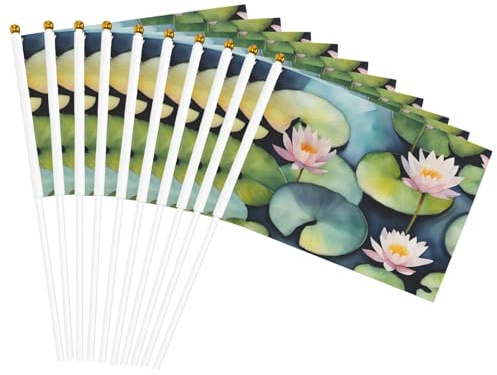 Mini Tovagliette a mano con giglio nero su bastone 15 x 20 cm decorazione per feste parate festival eventi celebrazione
