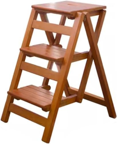 Échelle de Pas de Pliage en Bois - étagère de tabourets en Bambou Polyvalente pour Le Stockage et la décoration - étapes de bibliothèque idéales Stand de Plante à étagère - Conception de sau