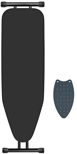 RIZTAIK Ironing Board, Compact and Space Saver,Size 13 x 43, Metal Construction Ironing Boards with Extra Thick Heavy Duty Padded, Stable Structure,Skid Feet, Premium Iron Board (Black)