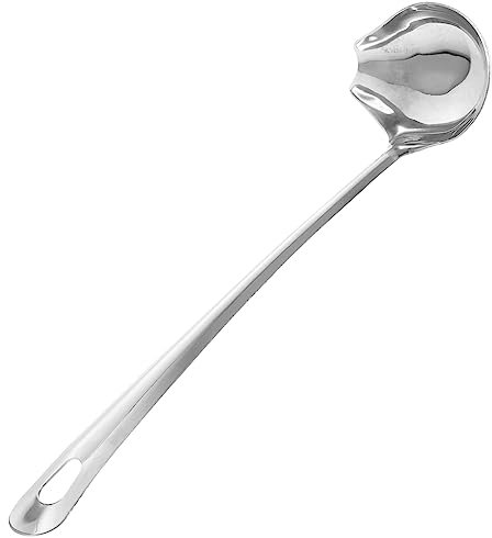 VINTORKY Cuillère à Sauce Unique En Acier Inoxydable, Petite Taille, Manche Allongé, Vaisselle Cuisine Pour Décoration De Sauces, Pour Usage Domestique