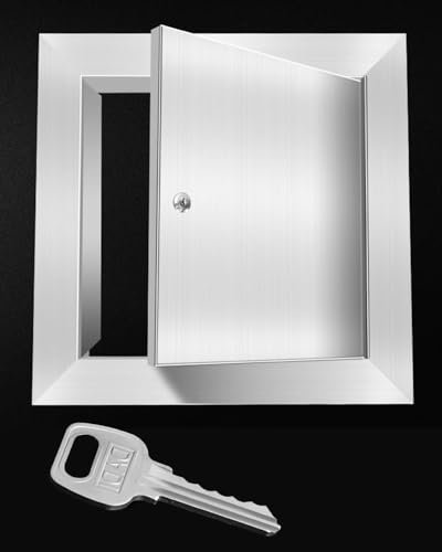 Revisionsklappe Trockenbau Edelstahl-Wandrevisionsklappe für Trockenbauwände, Abschließbar, Klemmbare Revisionsklappe für Sanitärinstallationen 12x12 24x24, Schalttafel, Sicherungskasten, Dekorative T