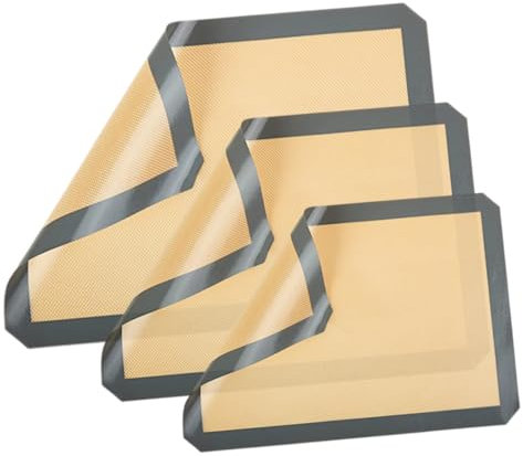 BEBEMOKO 3piezas Esterilla De Silicona Para Hornear Antiadherente Para Galletas
