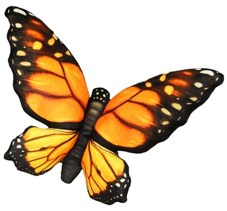 alloneslife Almohada de terciopelo con forma de mariposa, cojines de peluche suave para sofá, cama, silla, almohadas de abrazo en forma de mariposa para el hogar