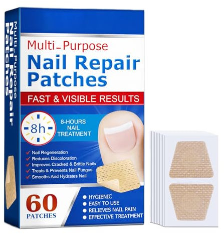 60 Patchs Réparateurs Pour Ongles - Traitement Mycose Des Ongles De Pieds Extra Fort, Patchs Pour Traitement Mycose Des Ongles - Résultats Visibles En 8 Heures