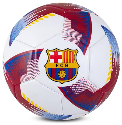 Hy-Pro Pallone da calcio con licenza ufficiale FC Barcelona, taglia 5, design Blitz, prodotto Barca, allenamento, partita, collezione per bambini e adulti