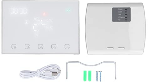 Fyearfly Termostato Smart WiFi, temporizzazione USB, controllo vocale, riscaldamento wireless per caldaie, 95-230 V