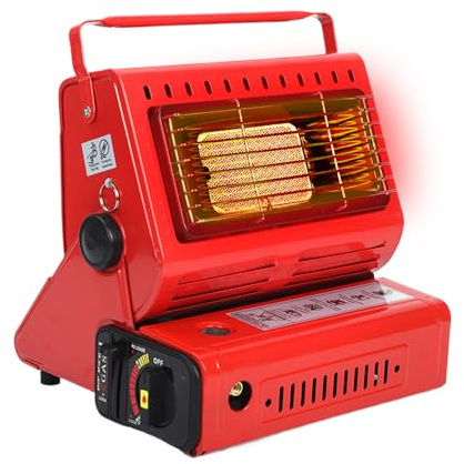 Riscaldatore a gas per esterni: e compatto, riscaldatore a gas portatile, design compatto per un facile trasporto | Adatto per riscaldamento interno ed esterno, per campeggio, patio e me