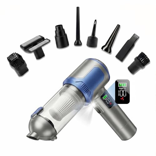 makecatch Handheld Car Vacuum Cleaner, 20000Pa High-Power Cordless Vacuum with 6000mAh Battery, LED Light, Washable HEPA Filter, Large Dust Cup, Lightweight Mini Vacuum for Car/Home/Pet Hair