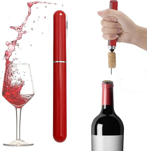 THQAE Professionell korkskruv, rostfritt stål, flasköppnare, perfekt present till män, original vintillbehör