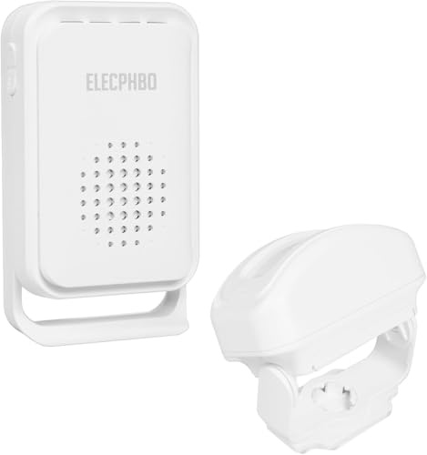 Wireless Bed Sensor Alarm & Fall Prevention System for Elderly/Dementia Care | Multi-Function Motion Sensor Detector with Door Chime, 5-Level Volume & Vibration | Expandable Security Kit for Home, Sho