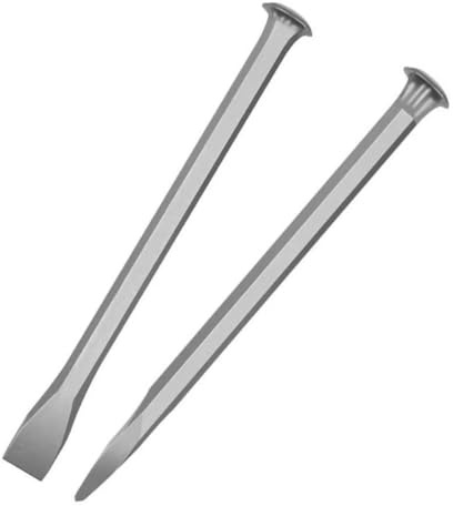 Teron 2 st. kallt mejselset, 300 mm platt och spetsig kjol stål 30 cm tung plikt sten för betong tegel kakel granitcement