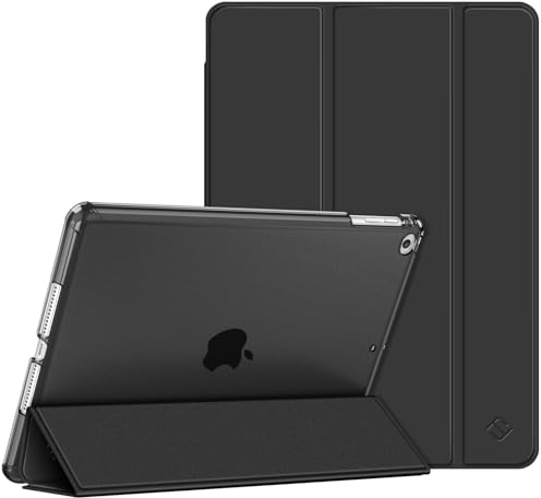 Fintie Hülle für iPad Air 2 (2014 Modell) / iPad Air (2013 Modell) - Ultradünne Superleicht Schutzhülle mit Transparenter Rückseite Abdeckung mit Auto Schlaf/Wach Funktion, Schwarz