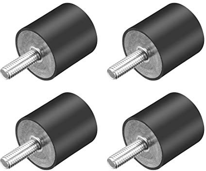 sourcing map 4pcs M6 Vibration und Dämpferaufnahme Gummi mit Gewindebolze 0,98x 0,98 de
