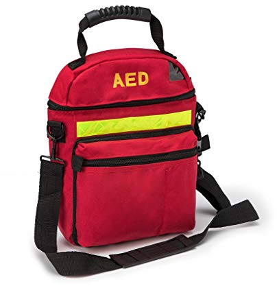 Jipemtra Erste-Hilfe-Tasche AED Medizinische Tasche 1. Hilfe Tasche Leere Rettung Defibrillator Tasche Ersthelfer Tasche für Notfallschutz kritischen Gesundheitsschutz (nur Tasche), rot
