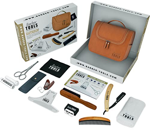 Barber Tools - Kit per la cura di Barba & Baffi. 10 Accessori ✮ BARBER TOOLS ✮