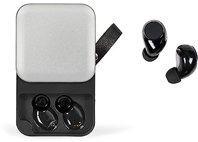 LIVOO TES236 Ecouteurs sans Fil Compatible Bluetooth TWS avec Boitier de Recharge 2000 mAh, Couplage Automatique, Autonomie 5H, Micro Intégré, 6,3 x 6,3 x 2,7 cm, Silver